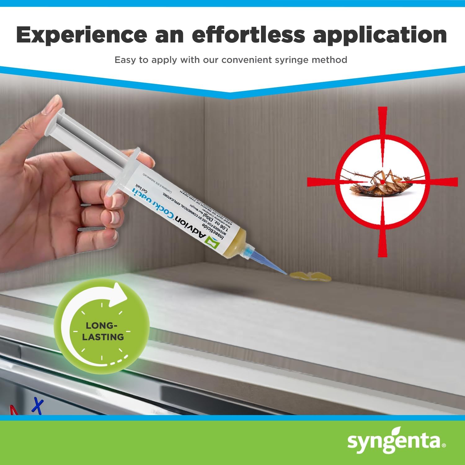 Advion Kakkerlakken Gel Lokmiddel, Kakkerlakkenbestrijdingsmiddel, Ongiftige Ongediertebestrijdingsmiddel, Ongediertebestrijding