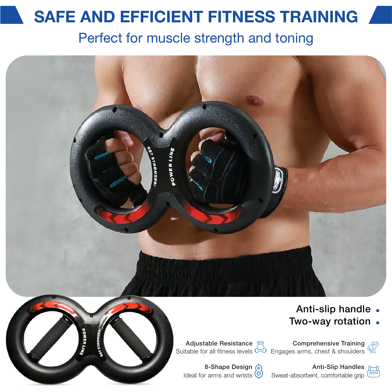 PowerGrip Polstrainer | Kracht opbouwen, prestaties verbeteren