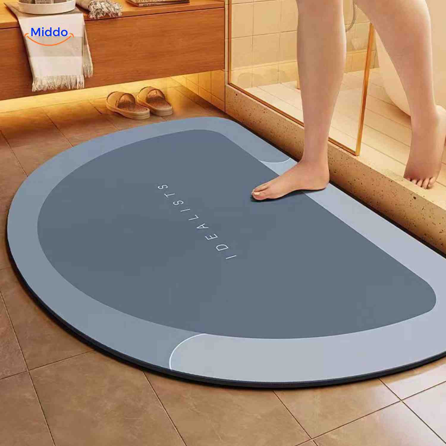 AquaSafe Badmat | Sneldrogend, antislip en waterabsorberend