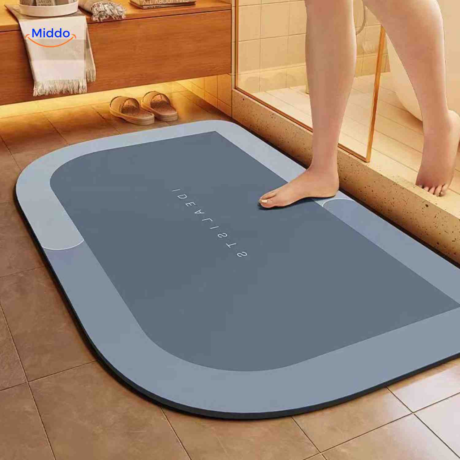 AquaSafe Badmat | Sneldrogend, antislip en waterabsorberend