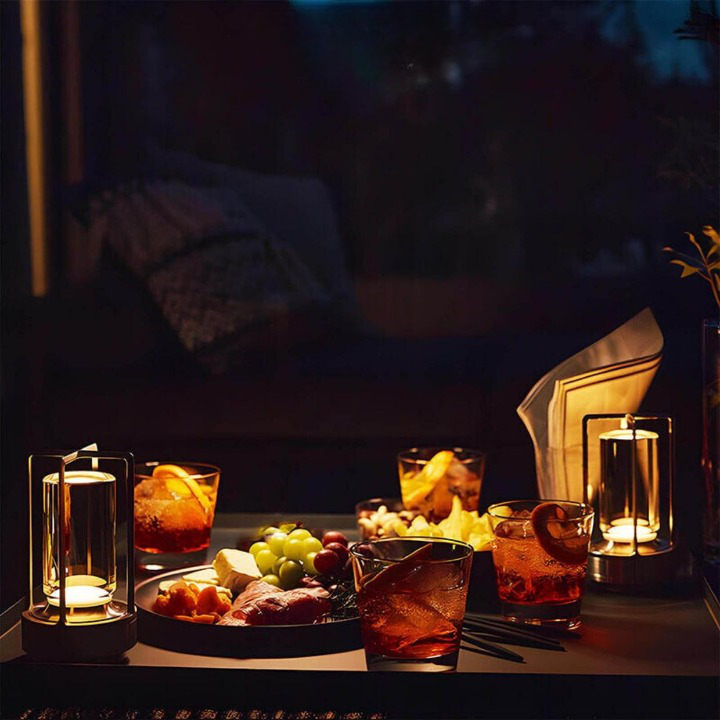 Auralight Draadloze Tafellamp Kristalglas Touch Control