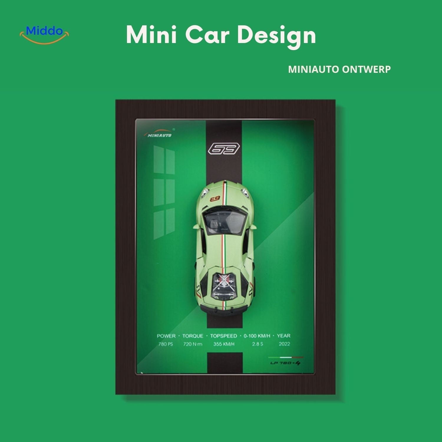 ArtistryDrive 3D Wandrahmen | Exquise Autokunst voor stijlvolle Muren