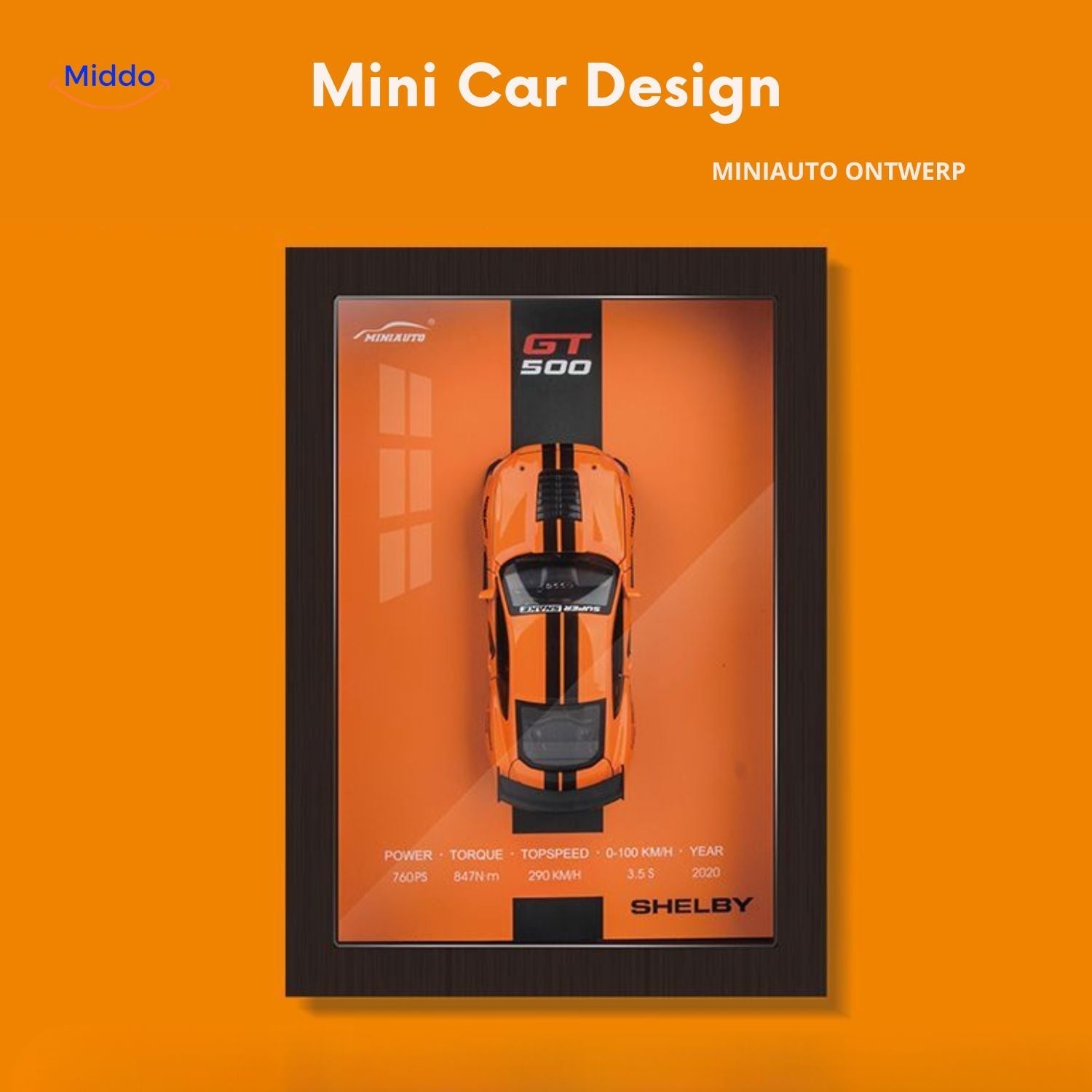 ArtistryDrive 3D Wandrahmen | Exquise Autokunst voor stijlvolle Muren