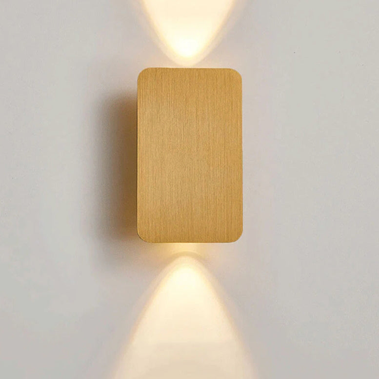 Noordse Minimalistische Glazen Rechthoekige LED Wandlamp 2-Licht