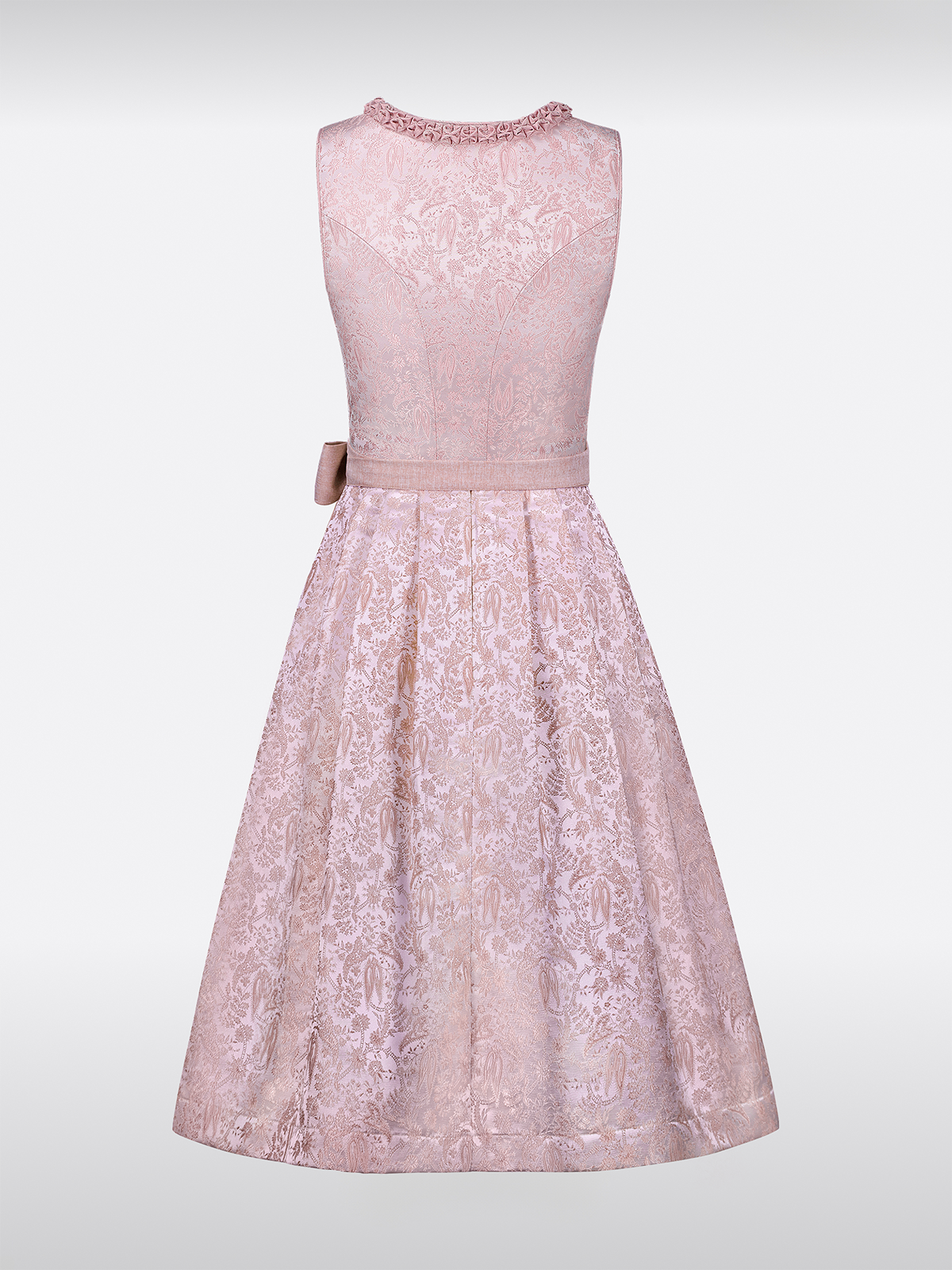 Paisley Opmaak Dirndl in Roze met Hart-Uitsnijding