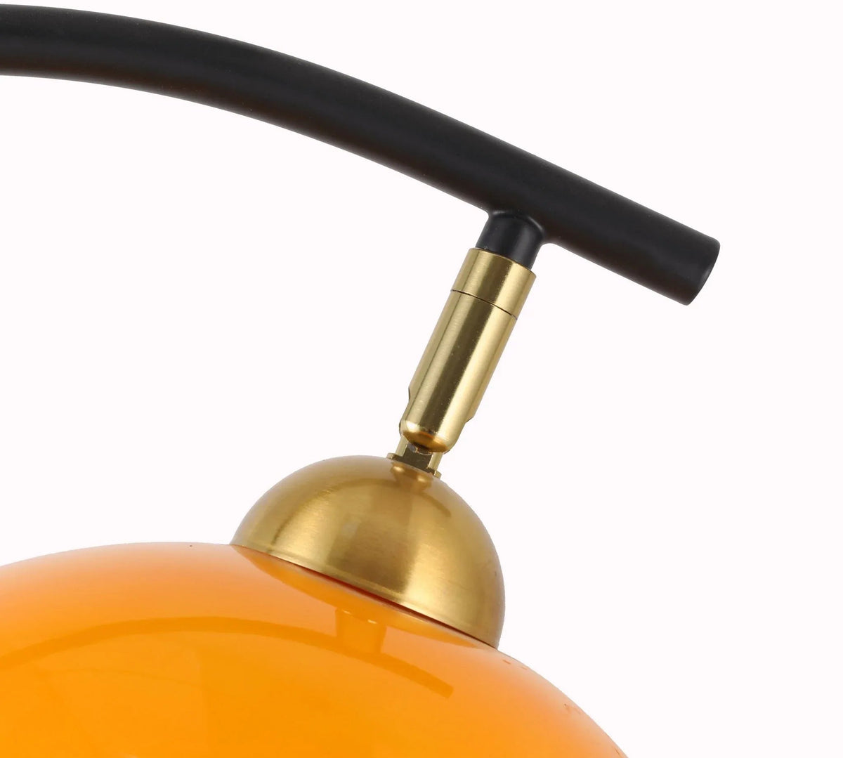 Bauhaus Arc Vloerlamp met Glazen Lampenkap – Minimalistische Designlamp