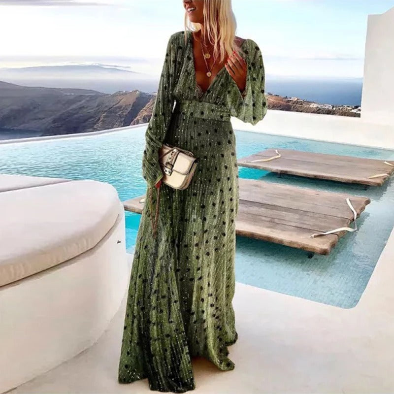 BeachEssence Elegante Maxijurk | Figureregende lange strandjurk voor een casual zomerlook