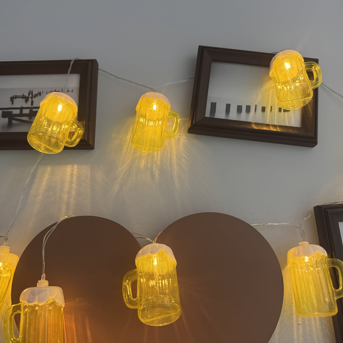 Oktoberfest Bierpul Lichtslinger – 20 Warmwitte LED-lampjes, Batterijgevoed