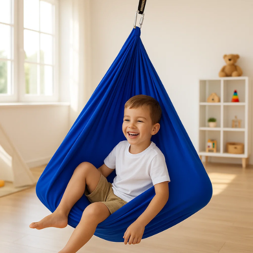 RustNest – Katoenen Sensorische Therapieschommel voor Kinderen