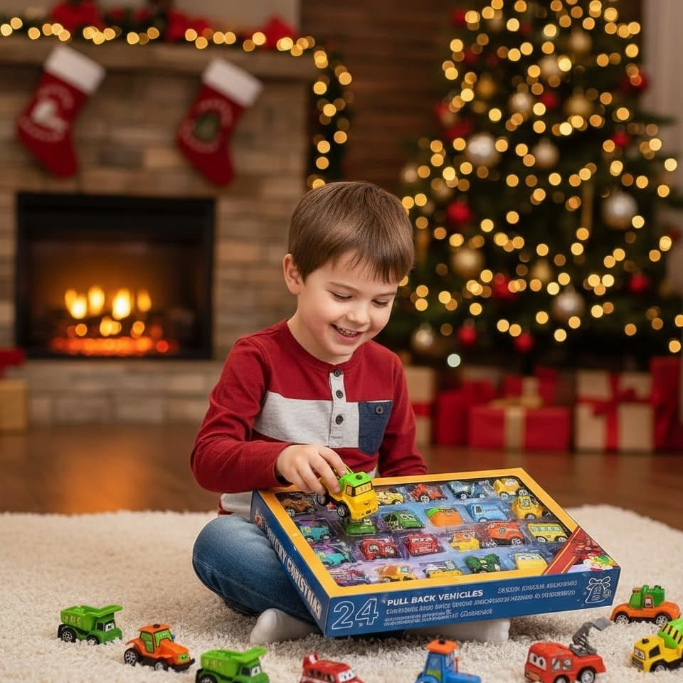 Auto Adventskalender 2026 – 24 Speelgoedautootjes voor Kinderen