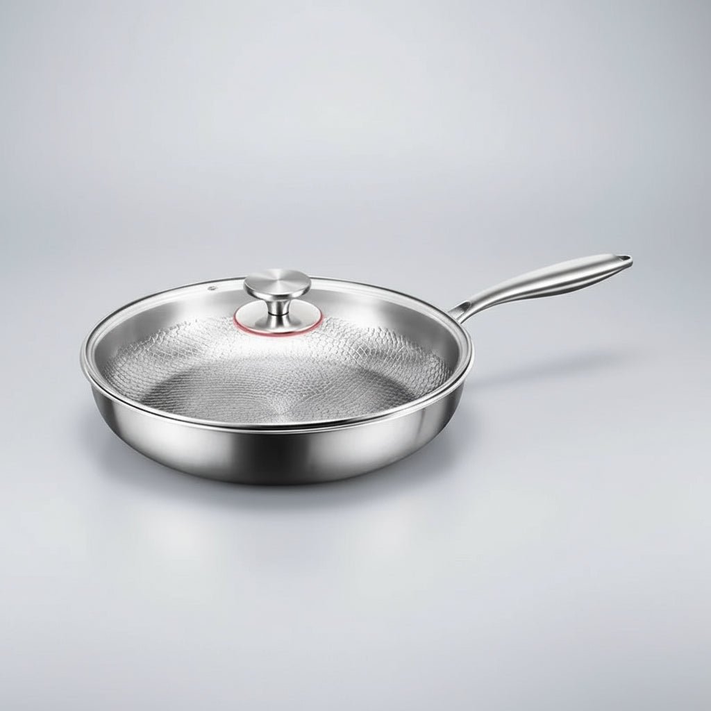 COOKVION – Titanium Gehamerde Anti-aanbak Koekenpan Voor Inductiekookplaten En Moderne Keukens
