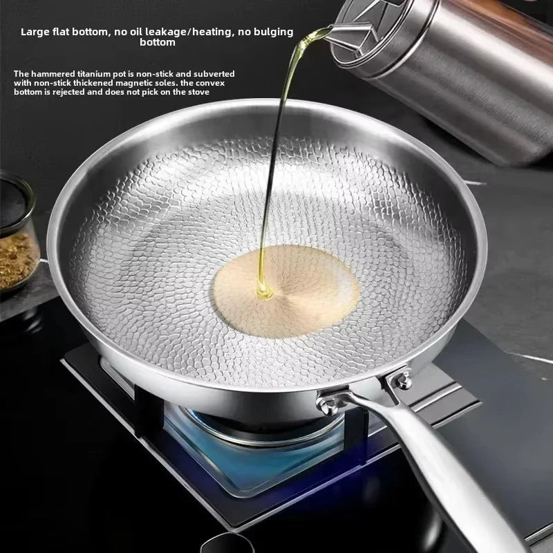 COOKVION – Titanium Gehamerde Anti-aanbak Koekenpan Voor Inductiekookplaten En Moderne Keukens