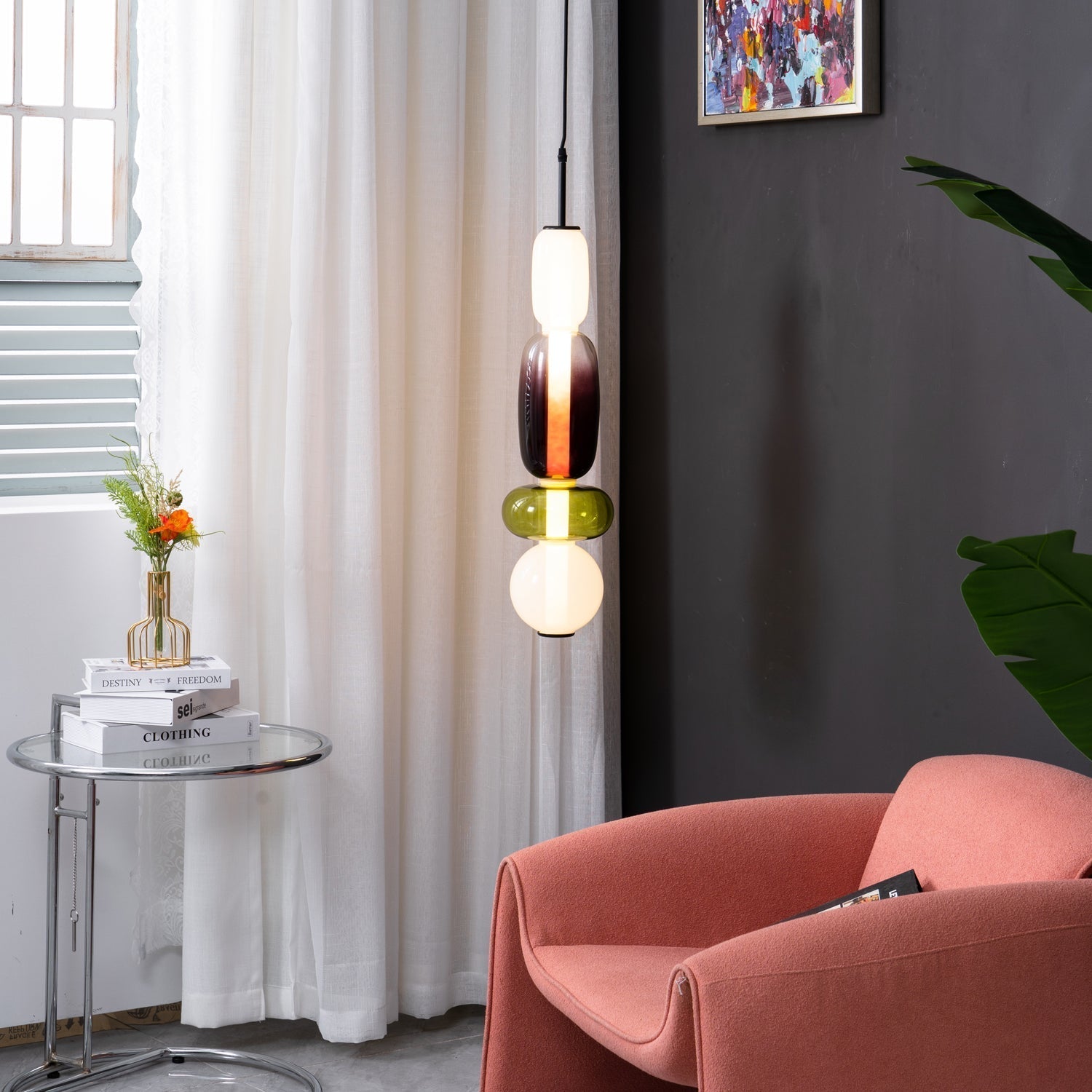 Gekonfijt Glazen Hanglamp