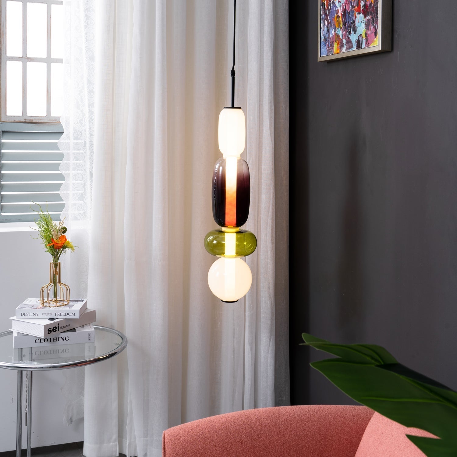 Gekonfijt Glazen Hanglamp