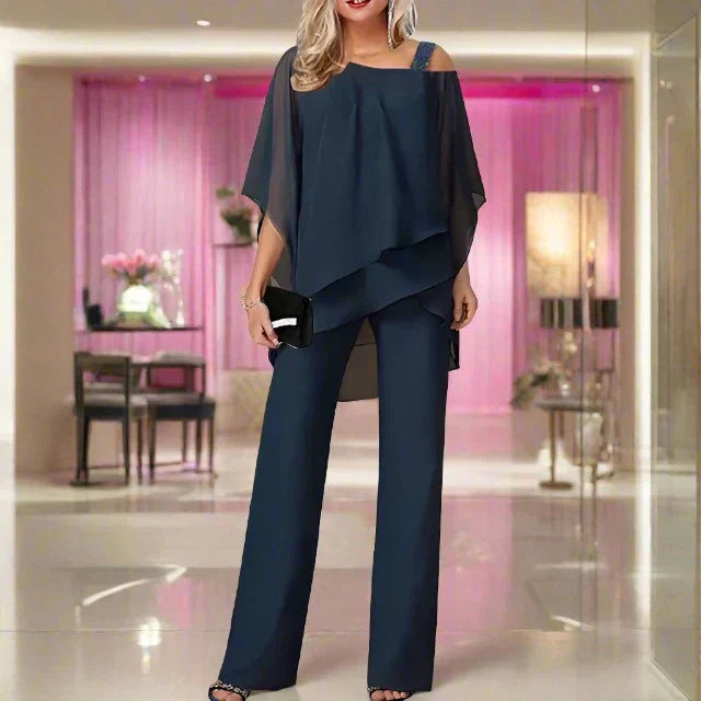 Luxe Chiffon Set voor Elegante Avonden