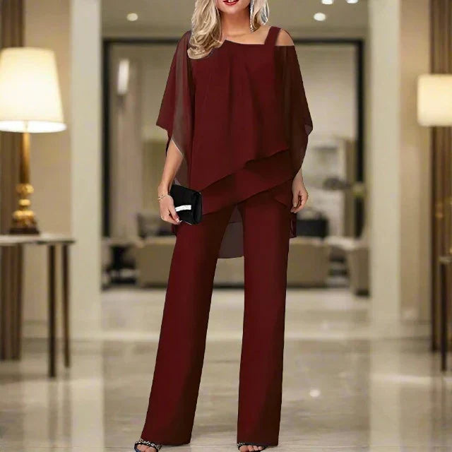 Luxe Chiffon Set voor Elegante Avonden