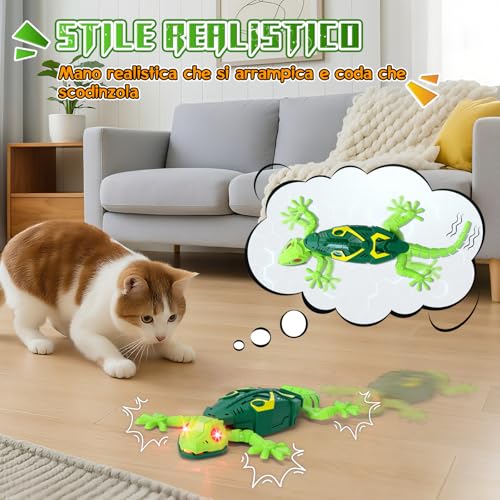 GecoFun Afstandsbediening Hagedis | Interactieve hagedis met heldere LED-ogen en realistische bewegingen voor kinderen vanaf 3 jaar