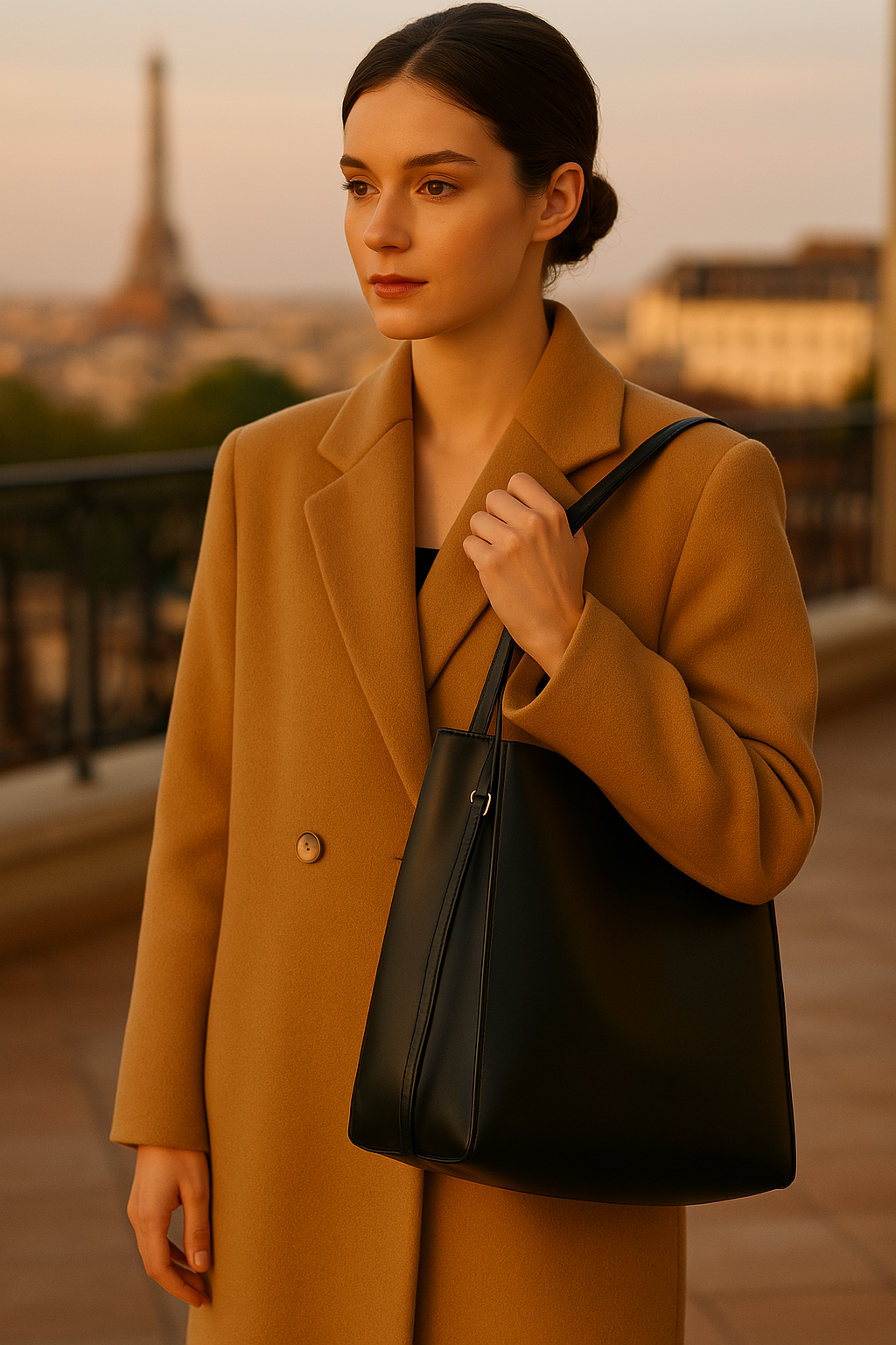 Dames Schoudertas Zwart One Size Vegan Leer