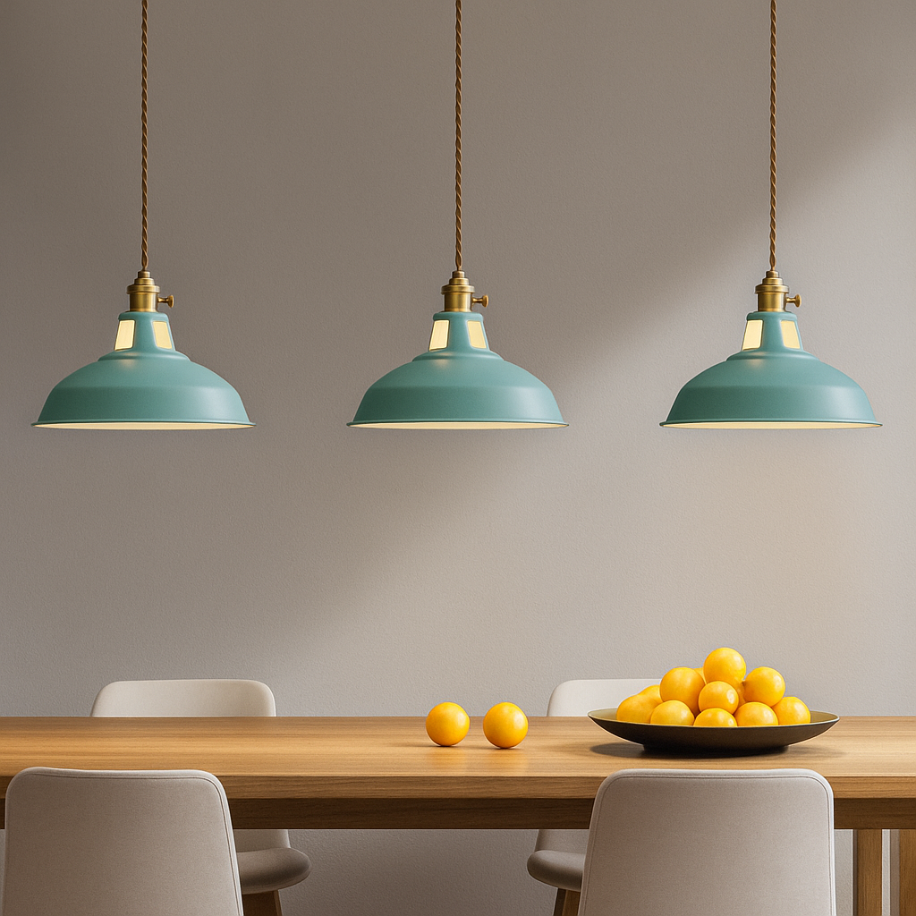 Industriële kleurrijke metalen dompendel LED 1-licht