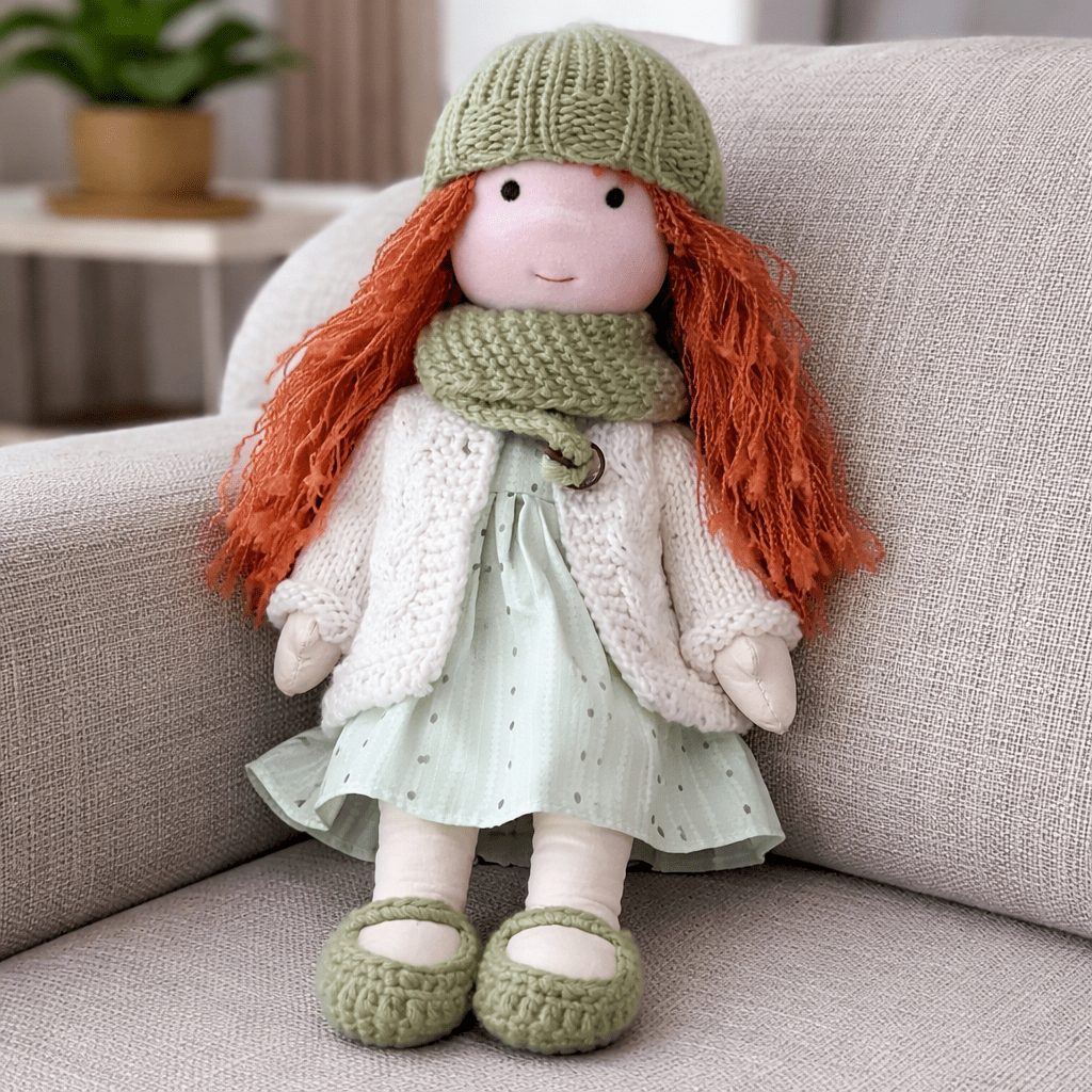 ELORA – Handgemaakte Waldorf-pop van katoen voor creatief spel