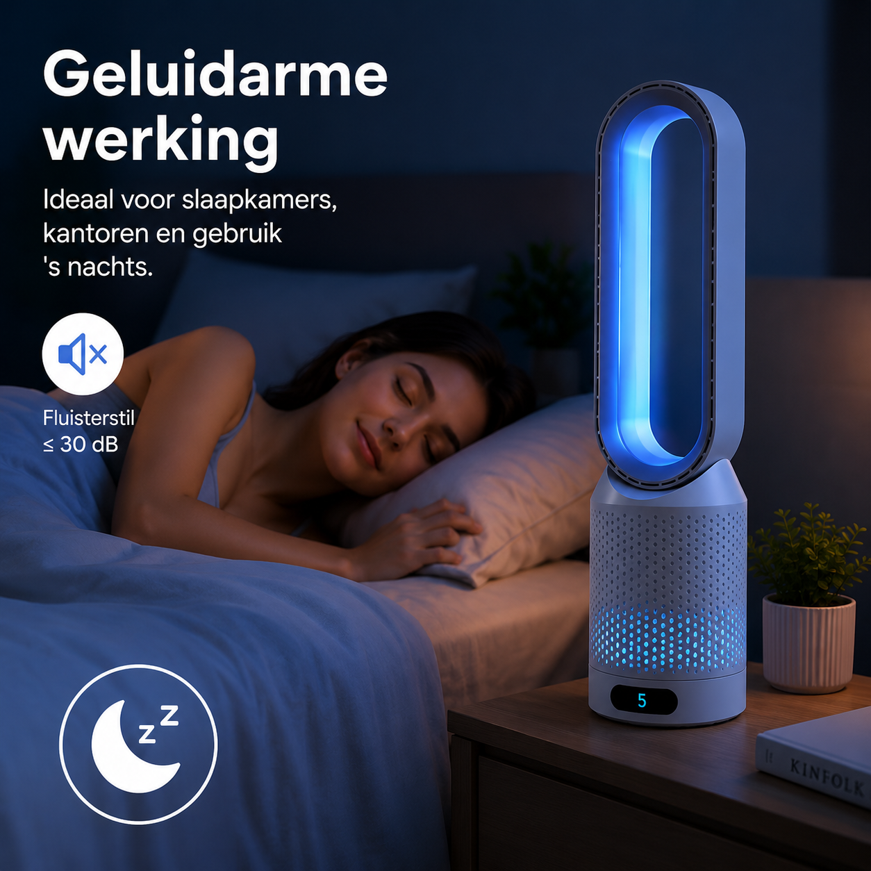 AirPure - 3-in-1 Luchtkoeler - Zuivert en Ioneert