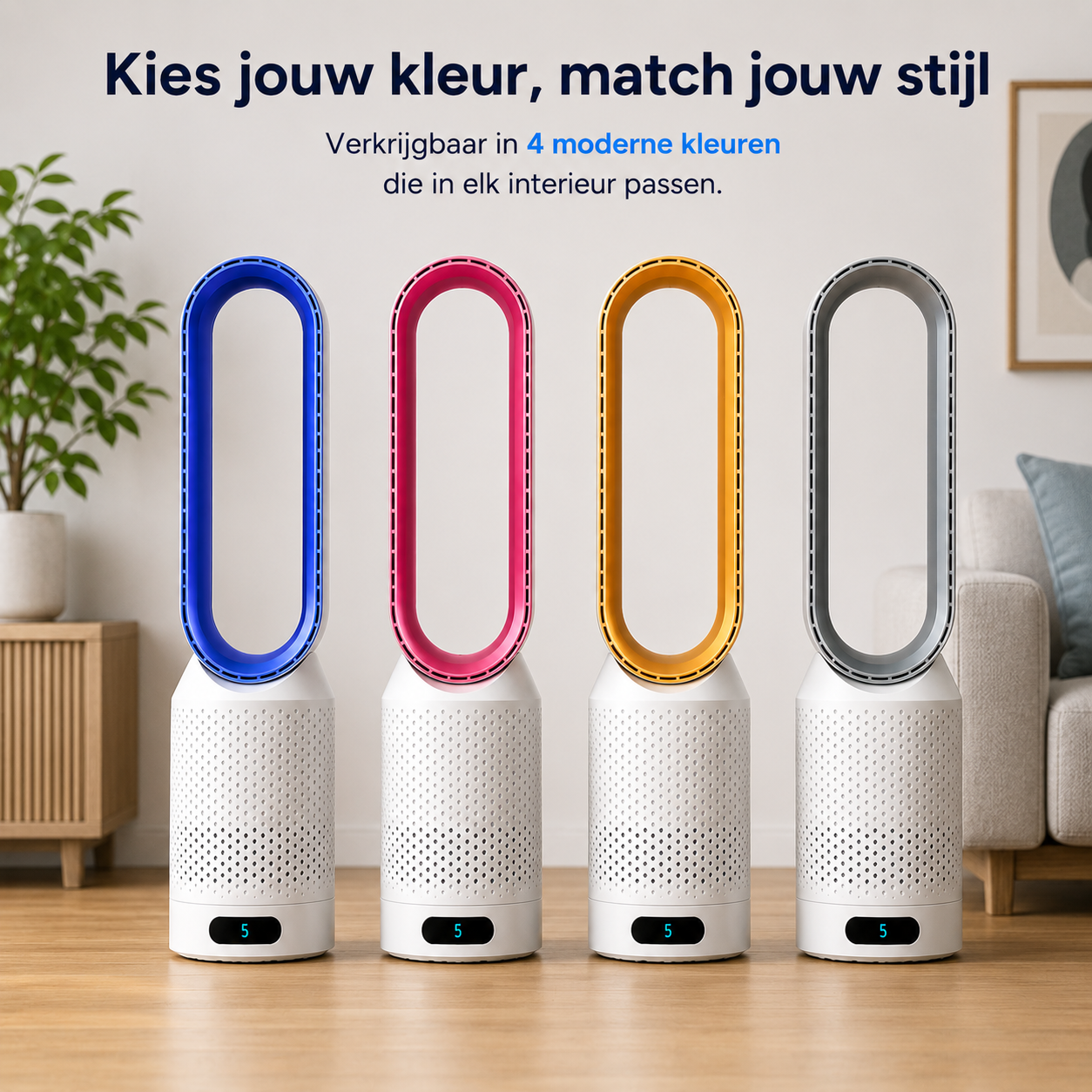 AirPure - 3-in-1 Luchtkoeler - Zuivert en Ioneert