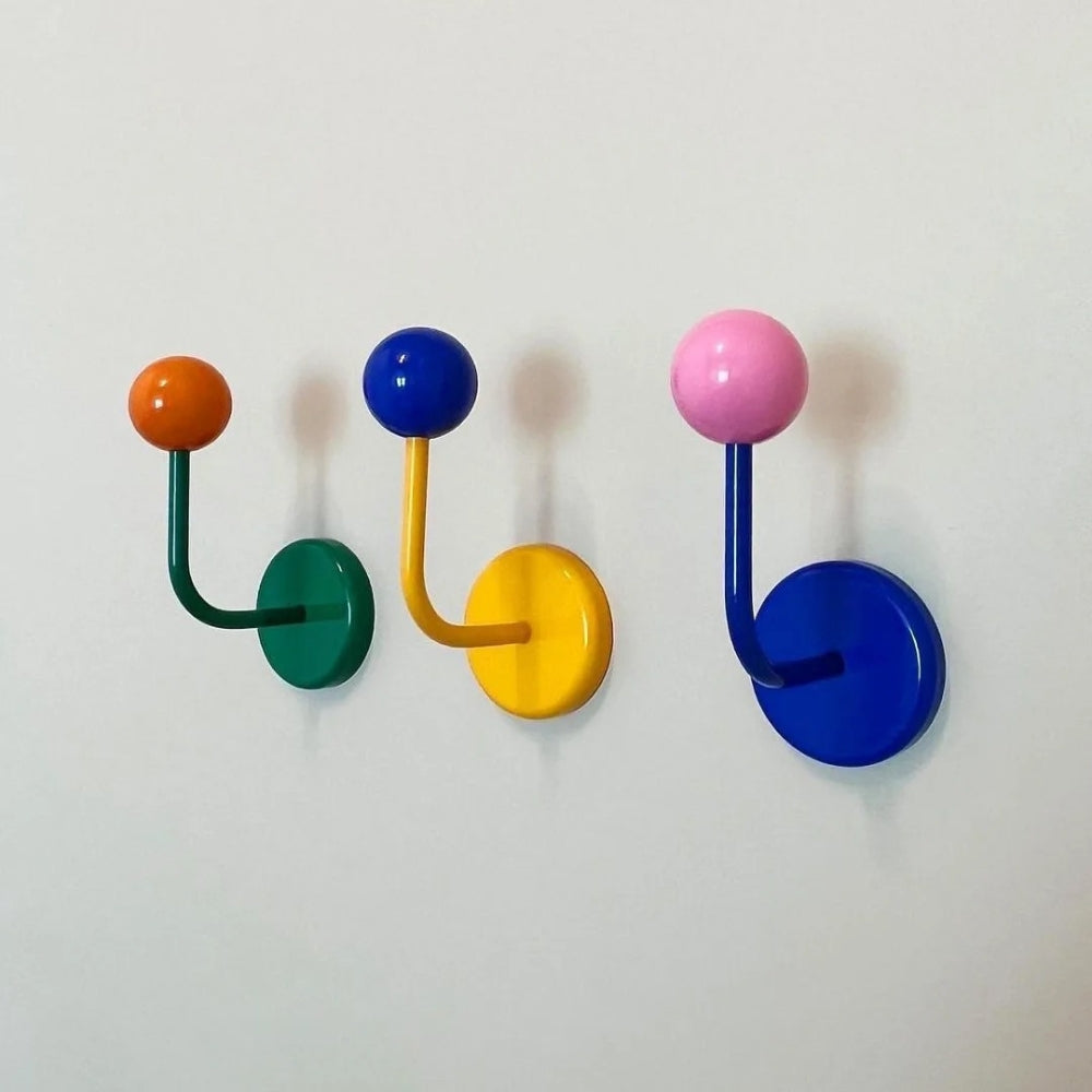 MagneSphere Houten Magnetische Wandhaken – Kleurrijke Opbergoplossing Zonder Boren