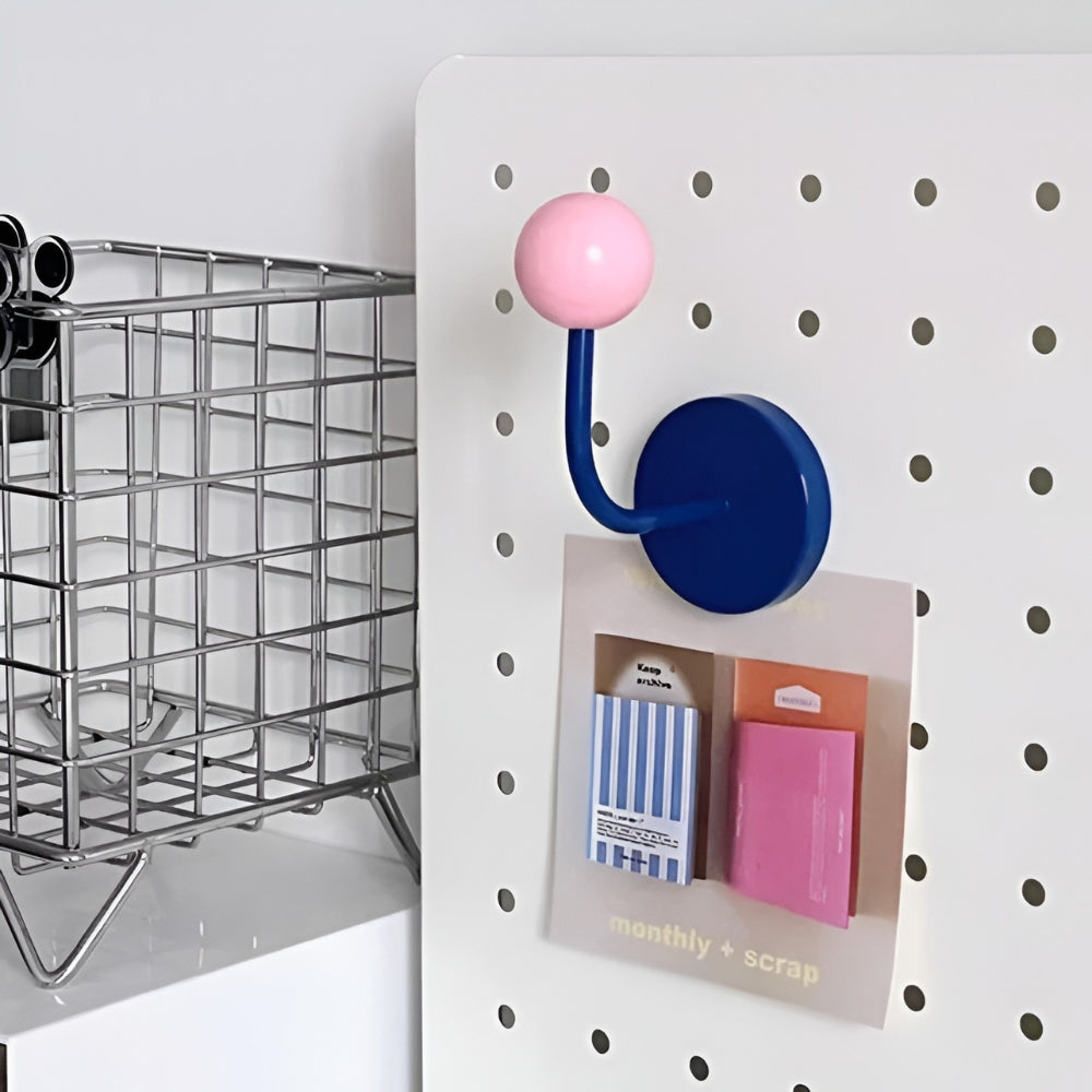 MagneSphere Houten Magnetische Wandhaken – Kleurrijke Opbergoplossing Zonder Boren