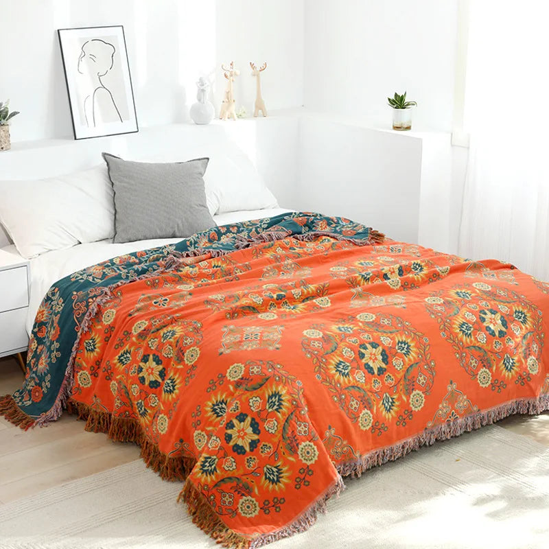 Boho Jacquard katoenen Vloerkleed Gezellig Luxe Veelzijdig Comfort