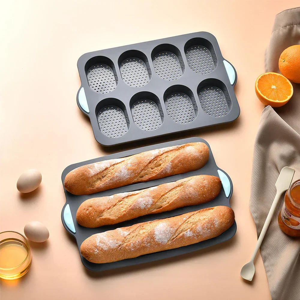 Siliconen Baguette Bakvorm met Antiaanbaklaag – Flexibele Broodbakvorm