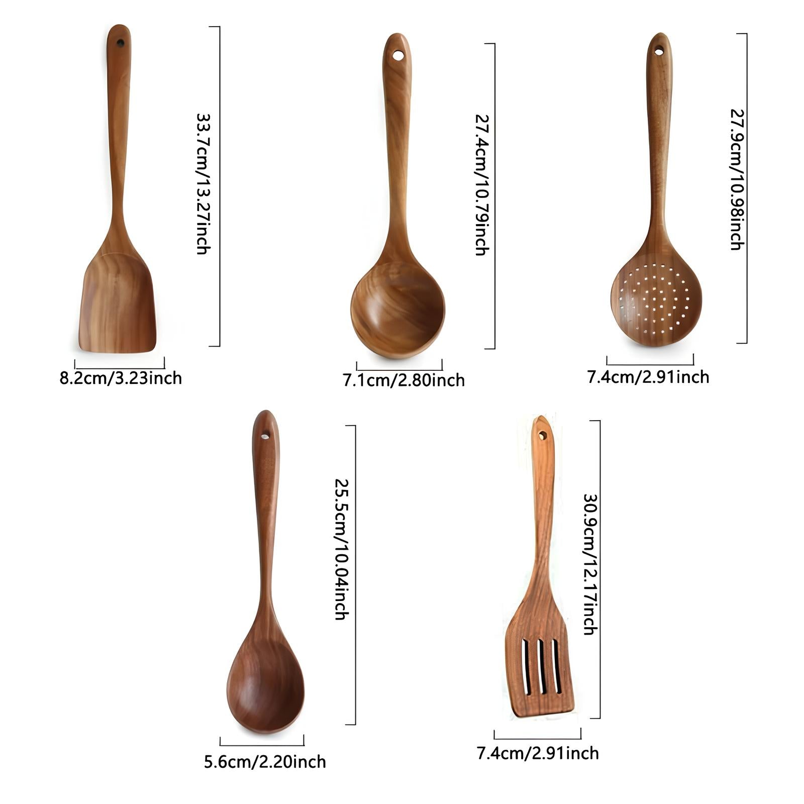 Keukengerei van natuurlijk hout Set