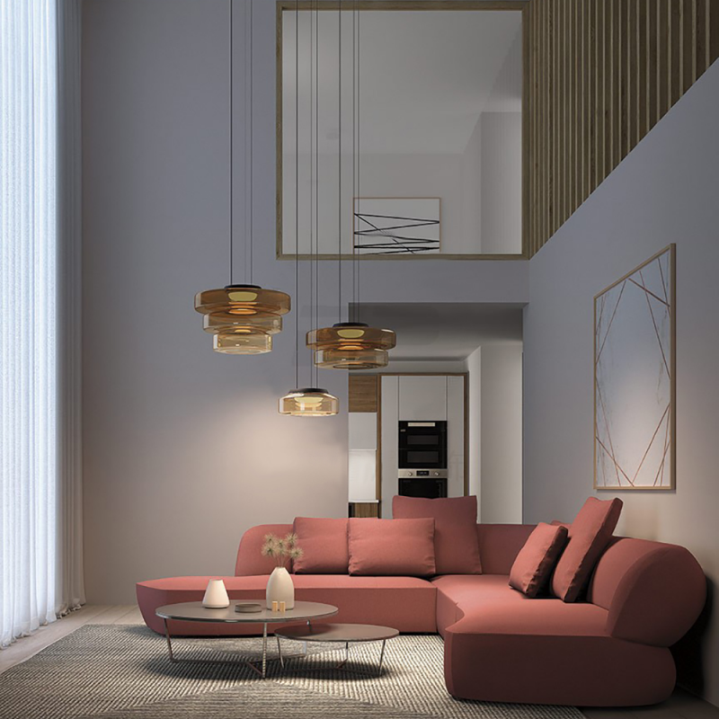 Glazen Hanglamp In Bauhaus Stijl