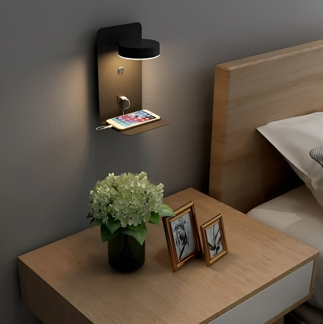 DazzleShelf Minimalistisch Oplaadbaar USB-nachtlampje