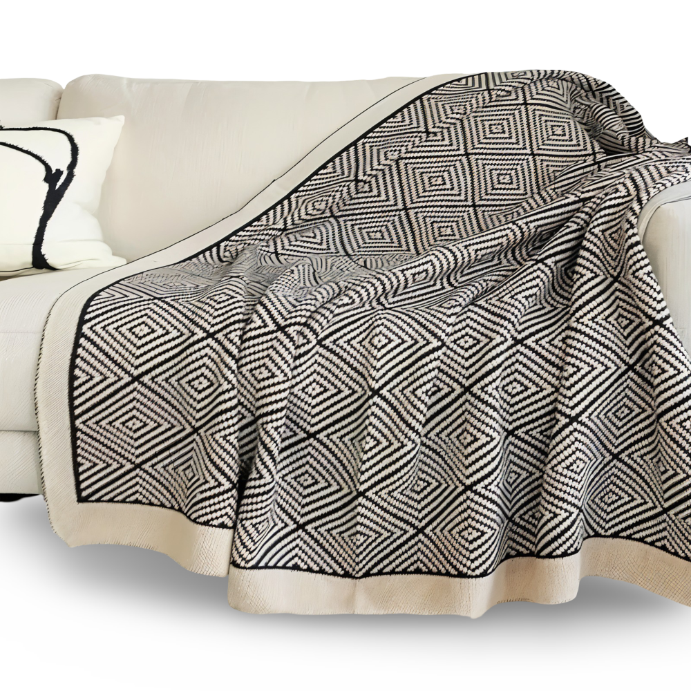 GeoComfort Fleece-Dekens – Zacht, licht polyester met moderne print