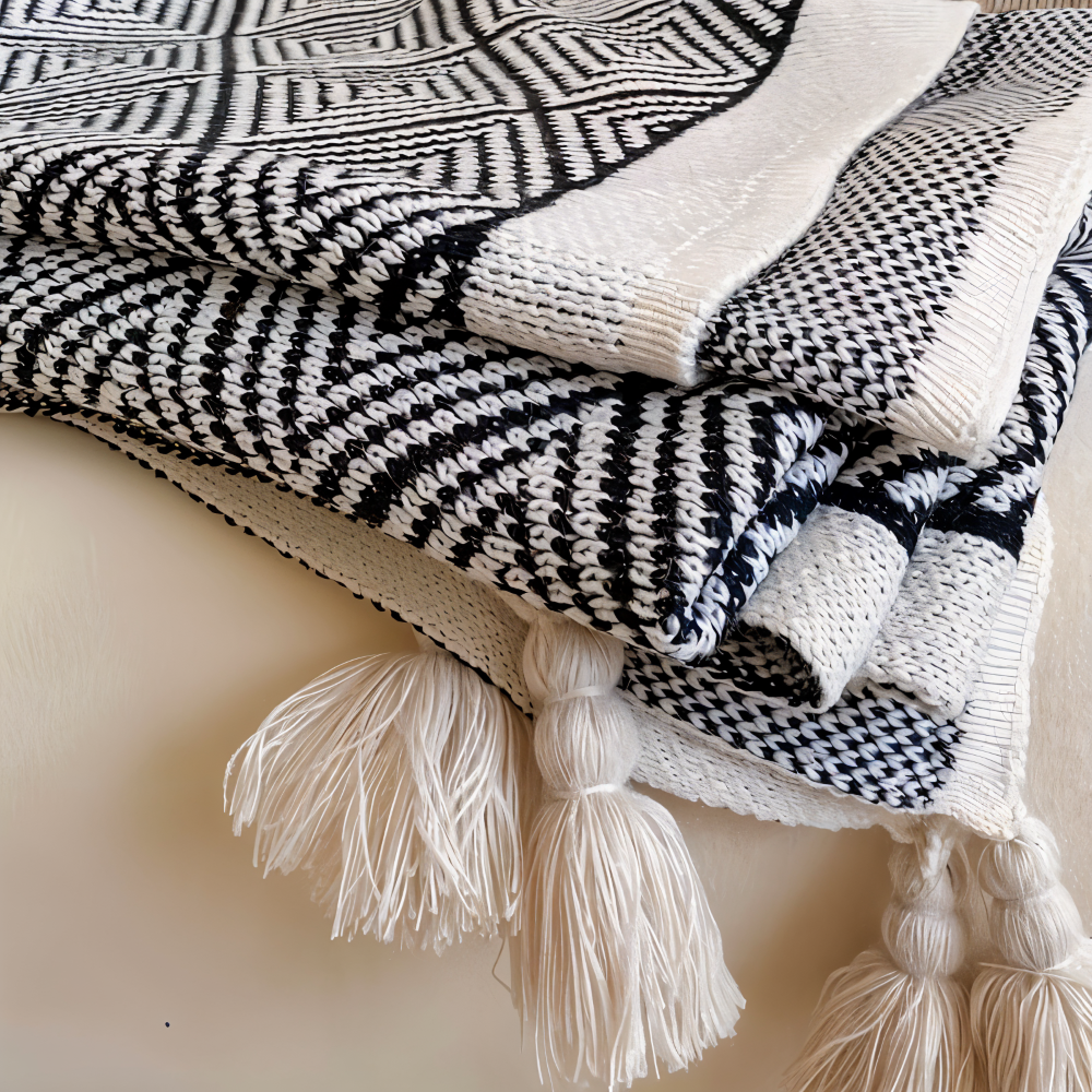 GeoComfort Fleece-Dekens – Zacht, licht polyester met moderne print