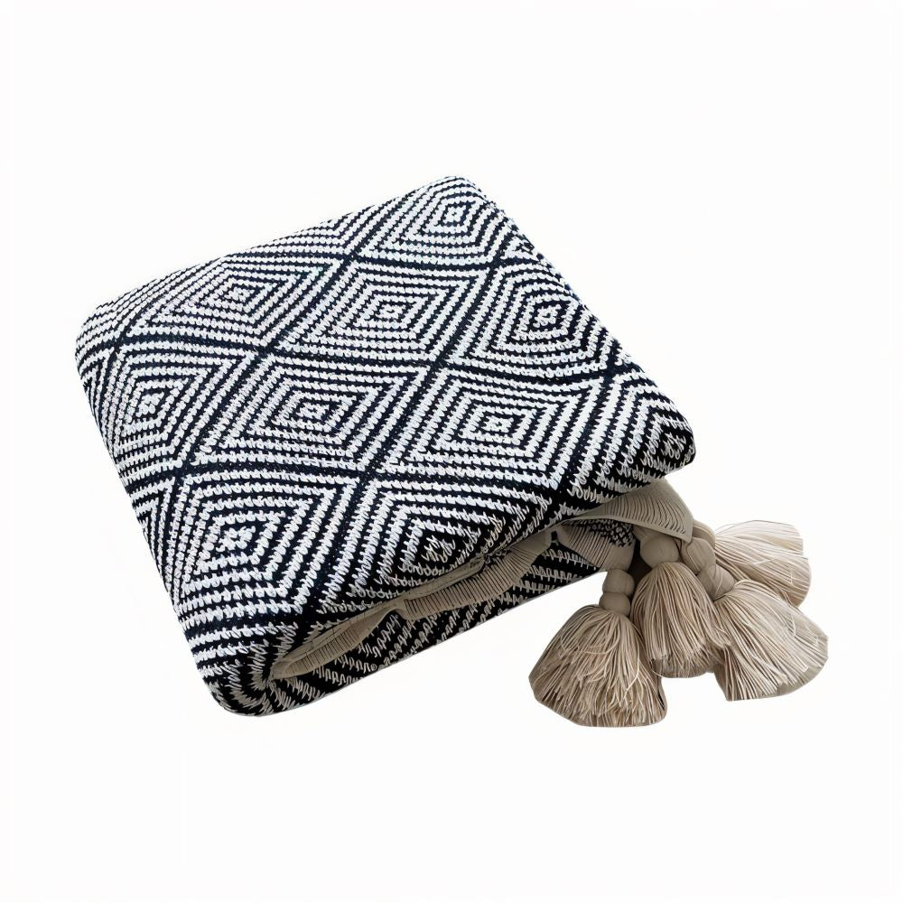GeoComfort Fleece-Dekens – Zacht, licht polyester met moderne print