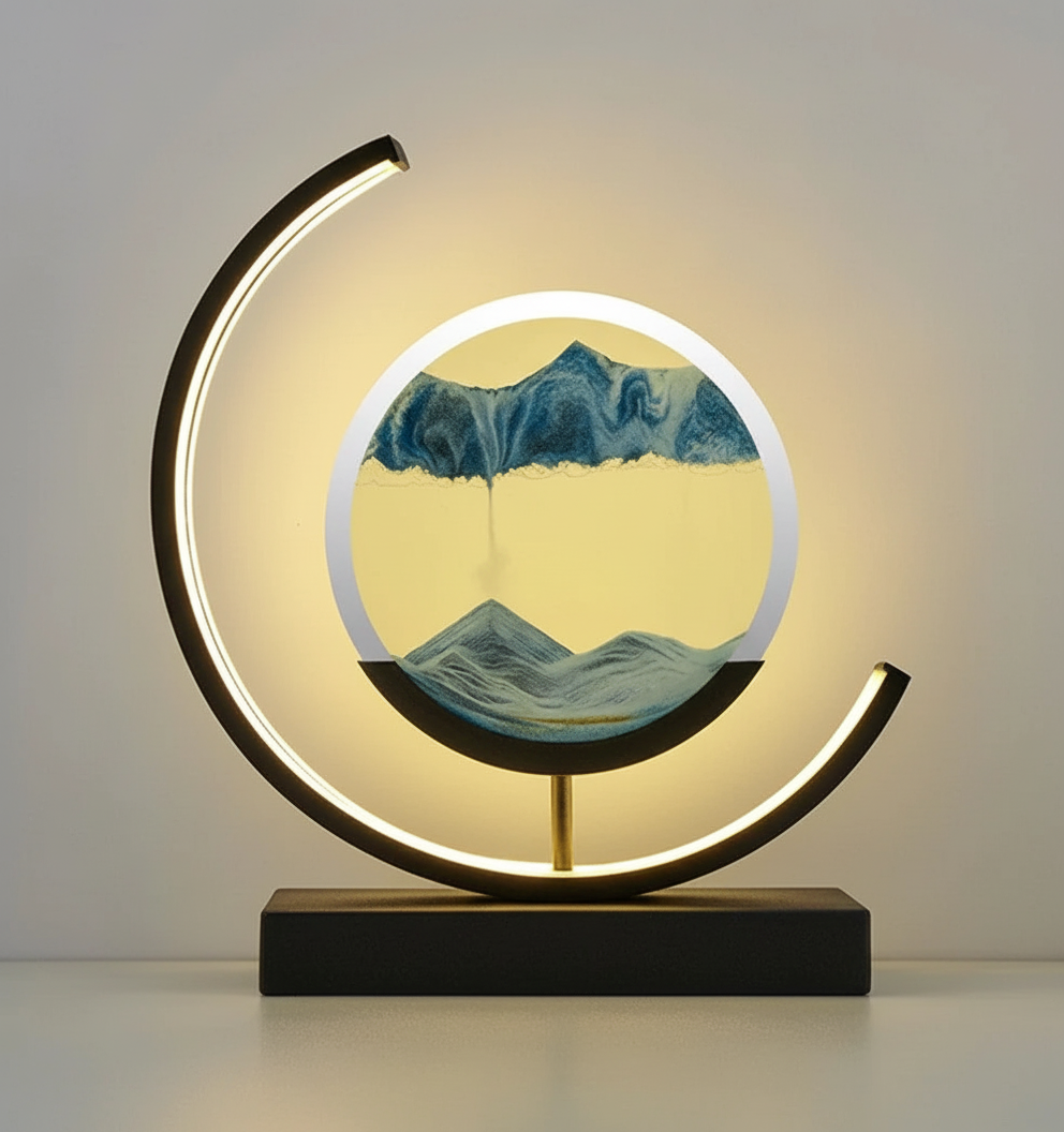 DuneGlow Tafellamp – Handgemaakte Stimmingslamp met Rustgevend Licht en Modern Design