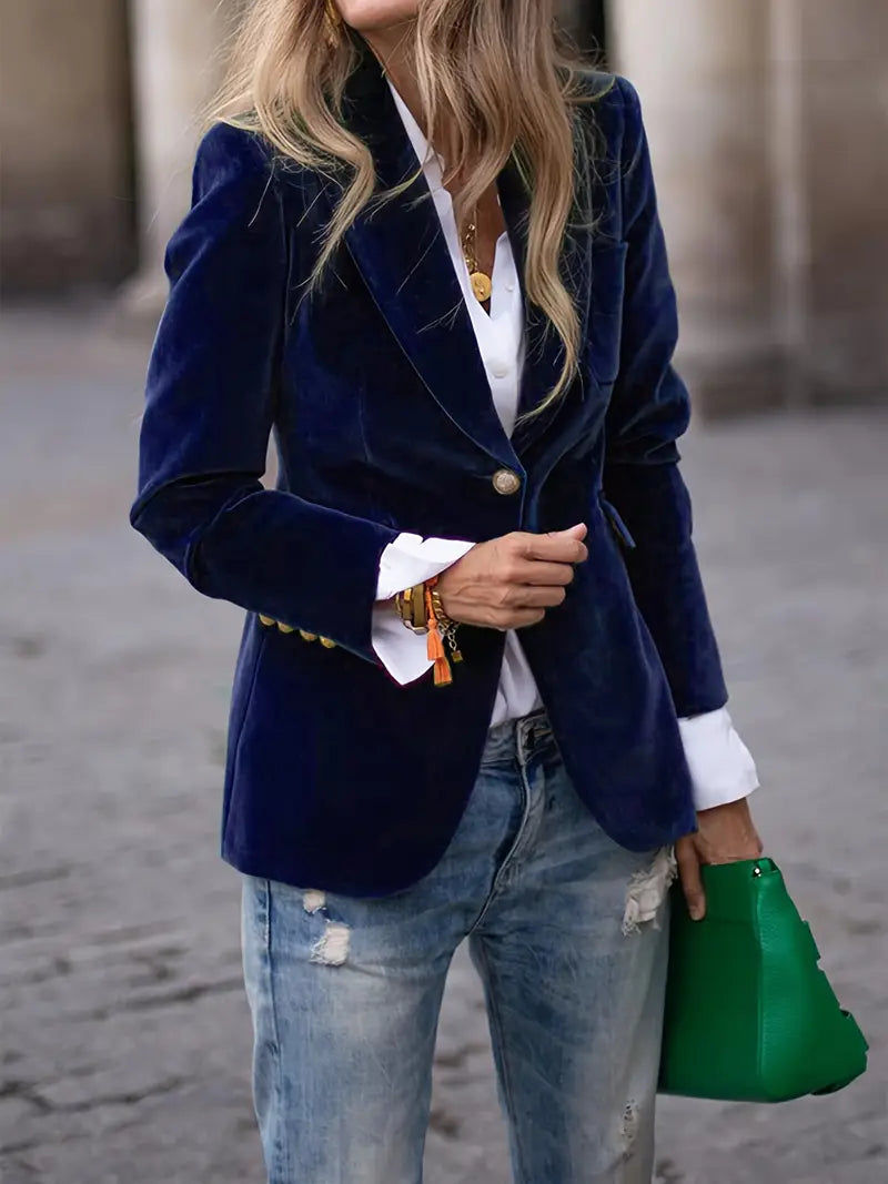 VelvetChic – Elegante Blazer | Luxe Fluwelen Blazer voor Stijlvolle Raffinement