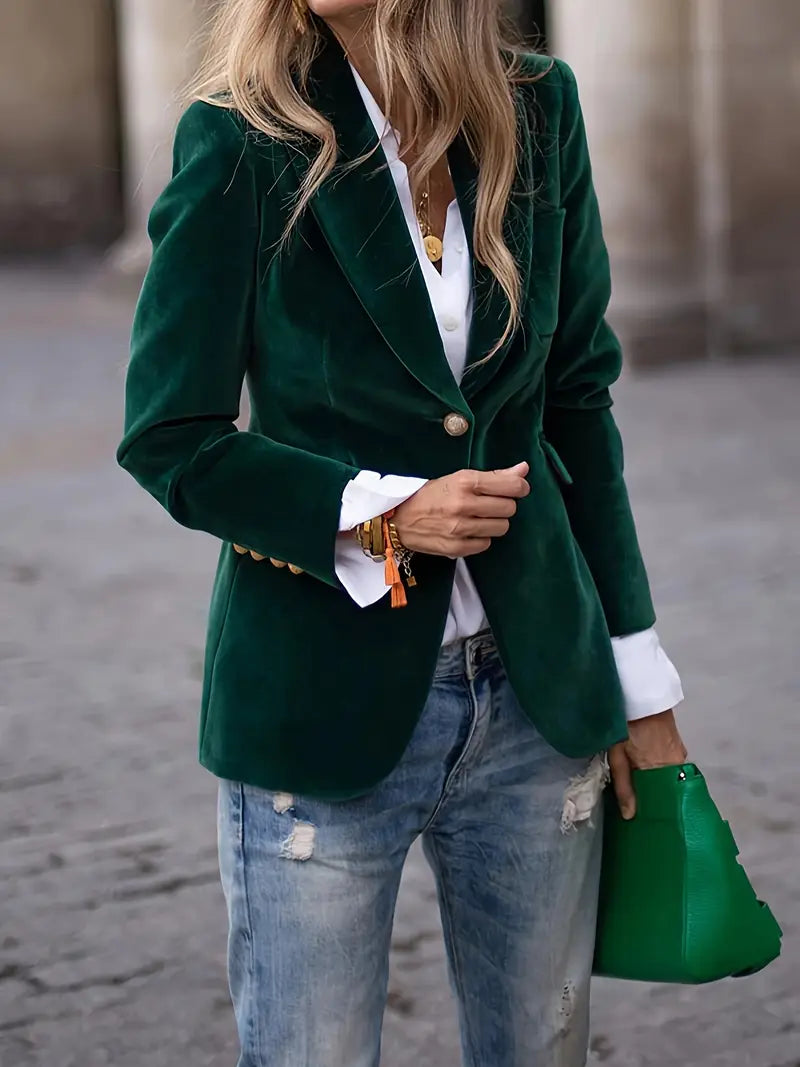 VelvetChic – Elegante Blazer | Luxe Fluwelen Blazer voor Stijlvolle Raffinement