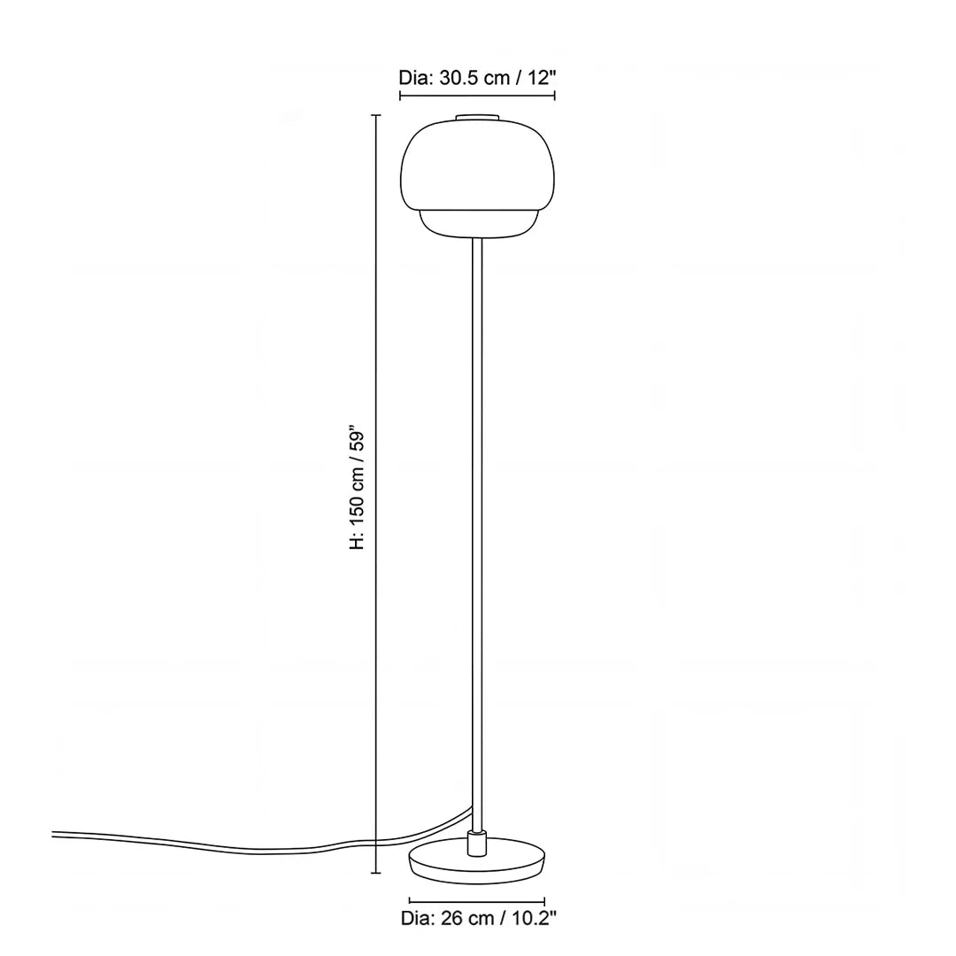Moderne Glazen Vloerlamp – Elegante Designlamp met Sfeerverlichting