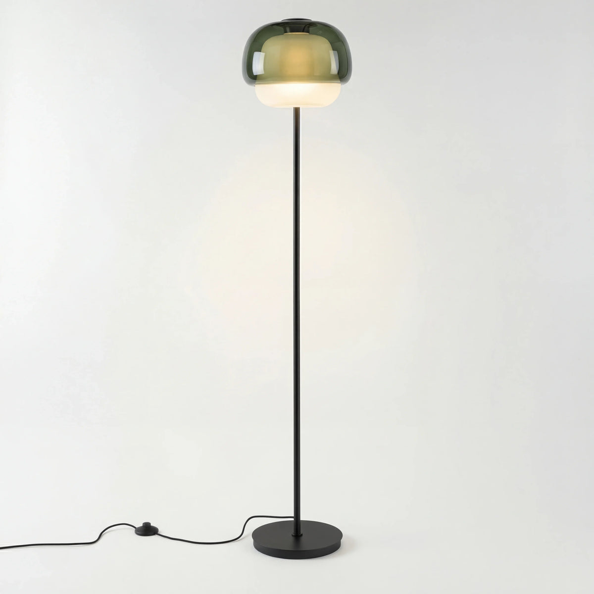 Moderne Glazen Vloerlamp – Elegante Designlamp met Sfeerverlichting