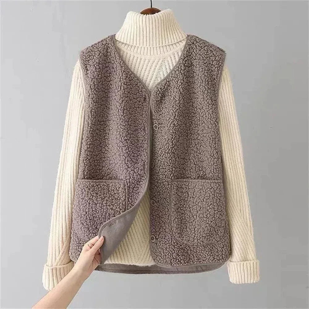 Mouwloos Vest met Knopen voor Dames | Ideaal voor Laagjes in de Herfst en Winter