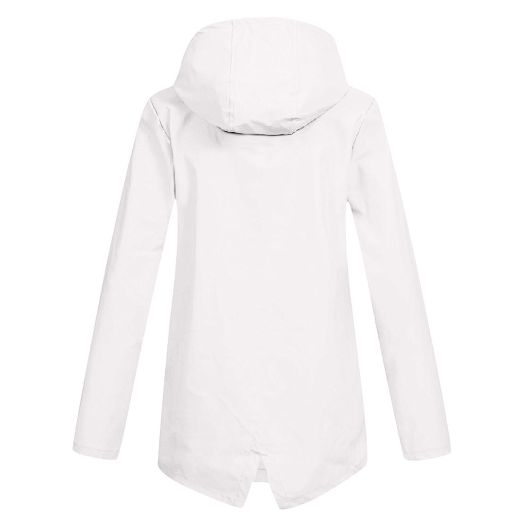 Lange Dames Regenjas met Capuchon – Waterdichte Jas voor Regenachtig Weer
