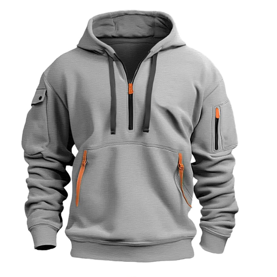 Hugo | Heren Vrijetijds Hoodie met Ritszakken