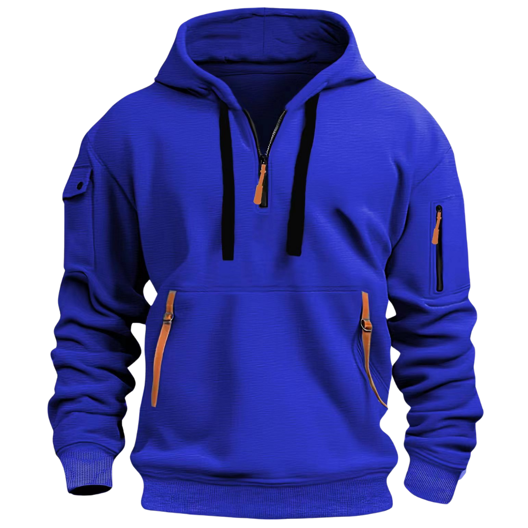 Hugo | Heren Vrijetijds Hoodie met Ritszakken