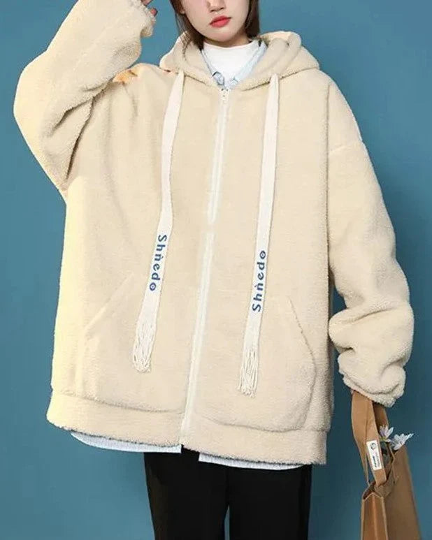 Oversized Dames Fleecevest met Capuchon – Zachte Pluche Hoodie