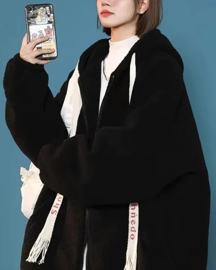 Oversized Dames Fleecevest met Capuchon – Zachte Pluche Hoodie