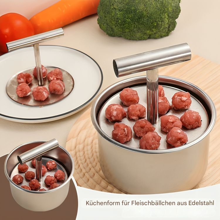 Vleesballetjes | Gelijke grootte | RVS Keukenhulp | FlavoForm
