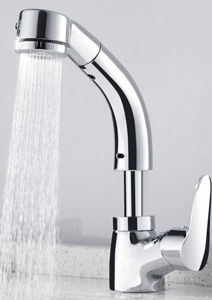 FlexiStream | Verstelbare Badkamerkraan met Uittrekbare Functie en Elegante Afwerking