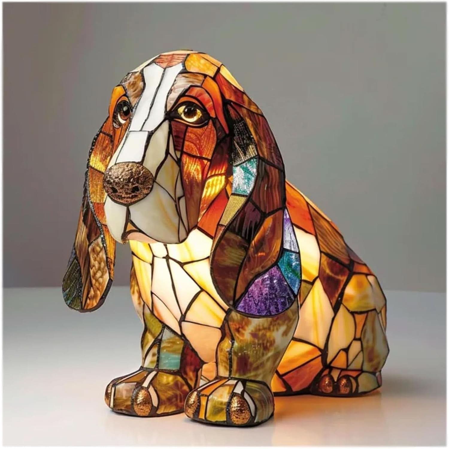 Schitterend Standbeeld – Artistieke LED-Nachtlamp Met Hondenras-Motiv